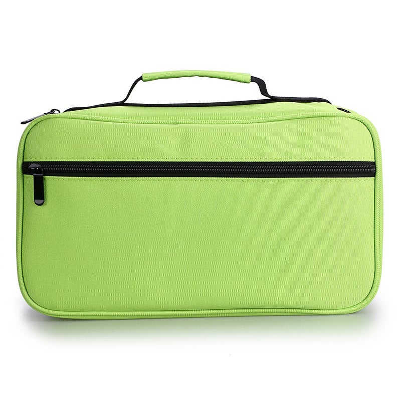 BTSKY Art Marker Carrying Case Lipstick Organizer-60 Slots Canvas Zippered Markers Storage for Touch Spectrum Noir Paint Sharpie Markers, Empty Wallet Only(Green) - Image 3